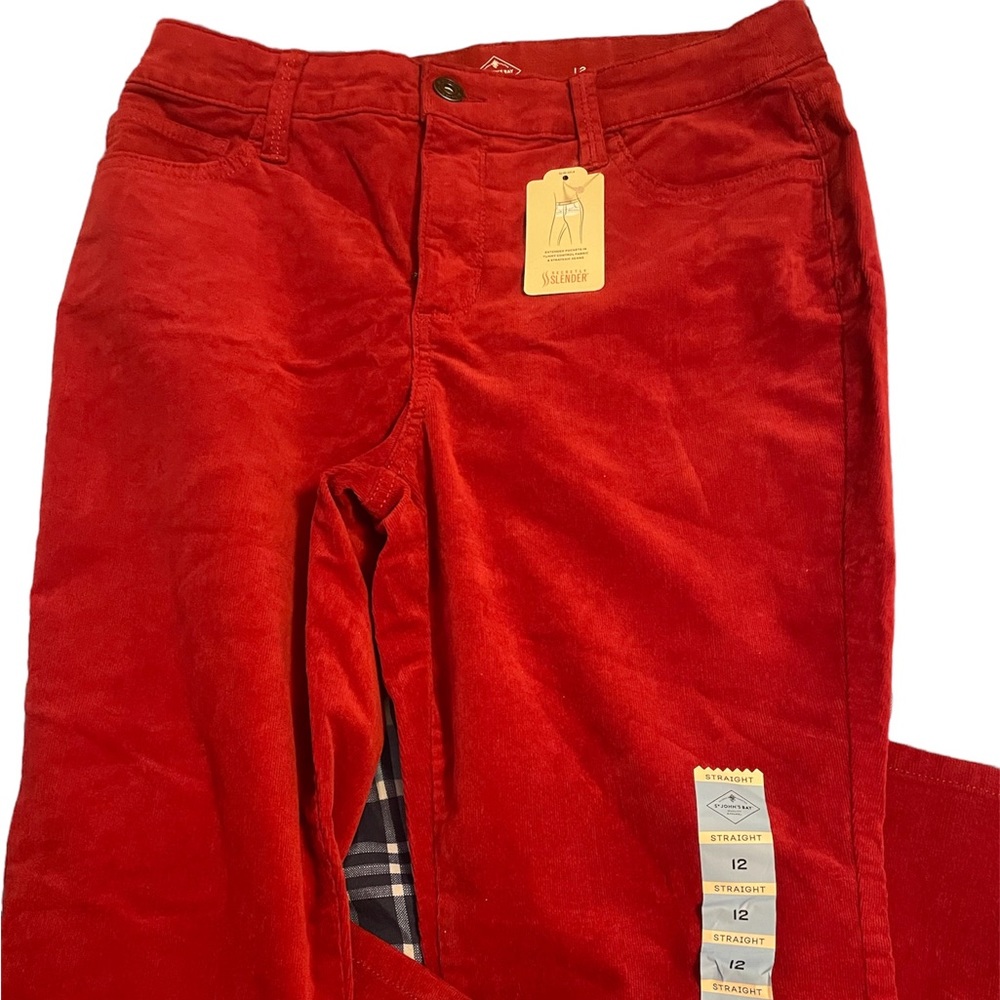 NWT bright red st. John’s Bay jeans straight leg
